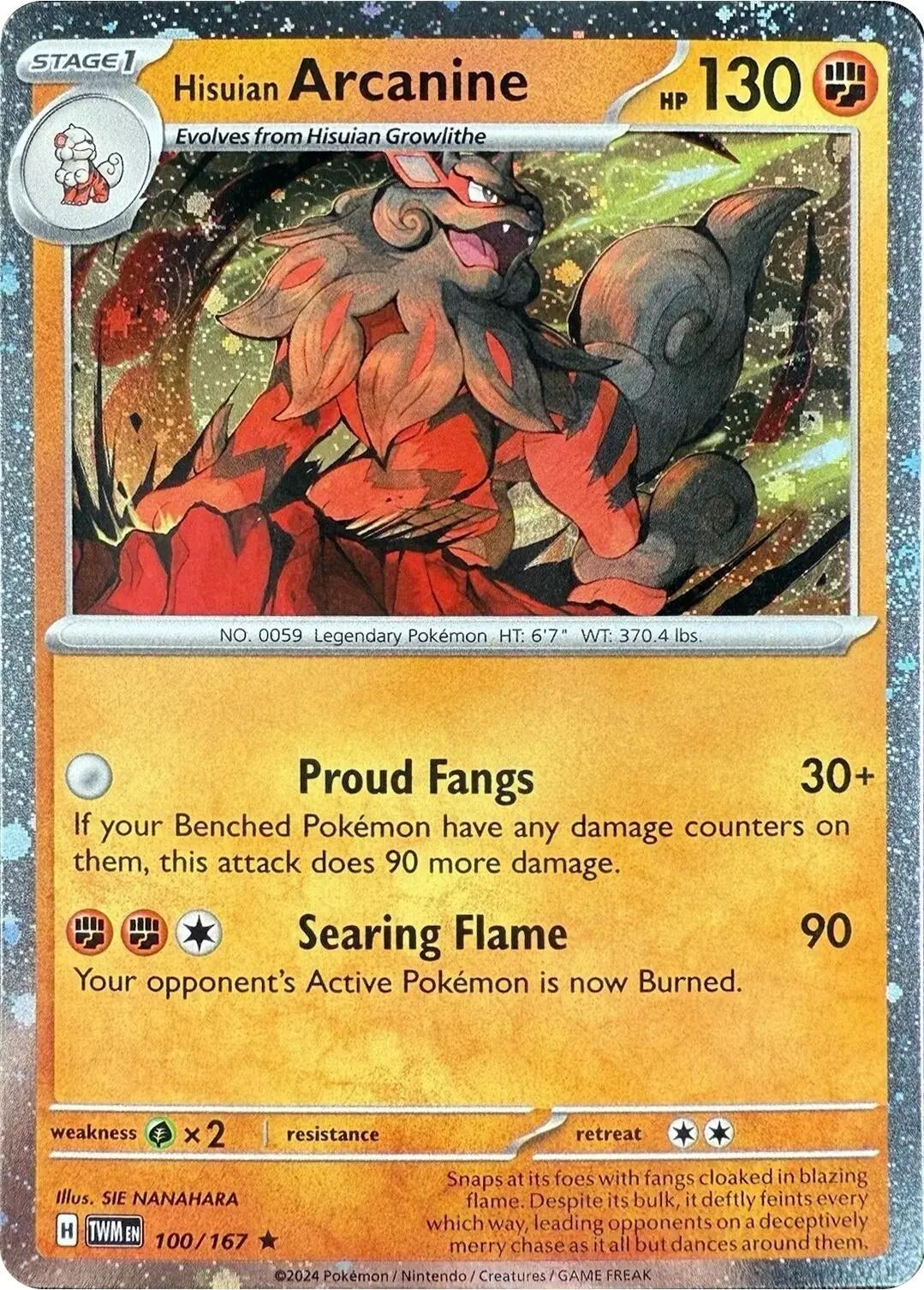 Image for Hisuian Arcanine - 100/167 (Cosmos Holo) (Blister Exclusives) (100/167) - Pokemon