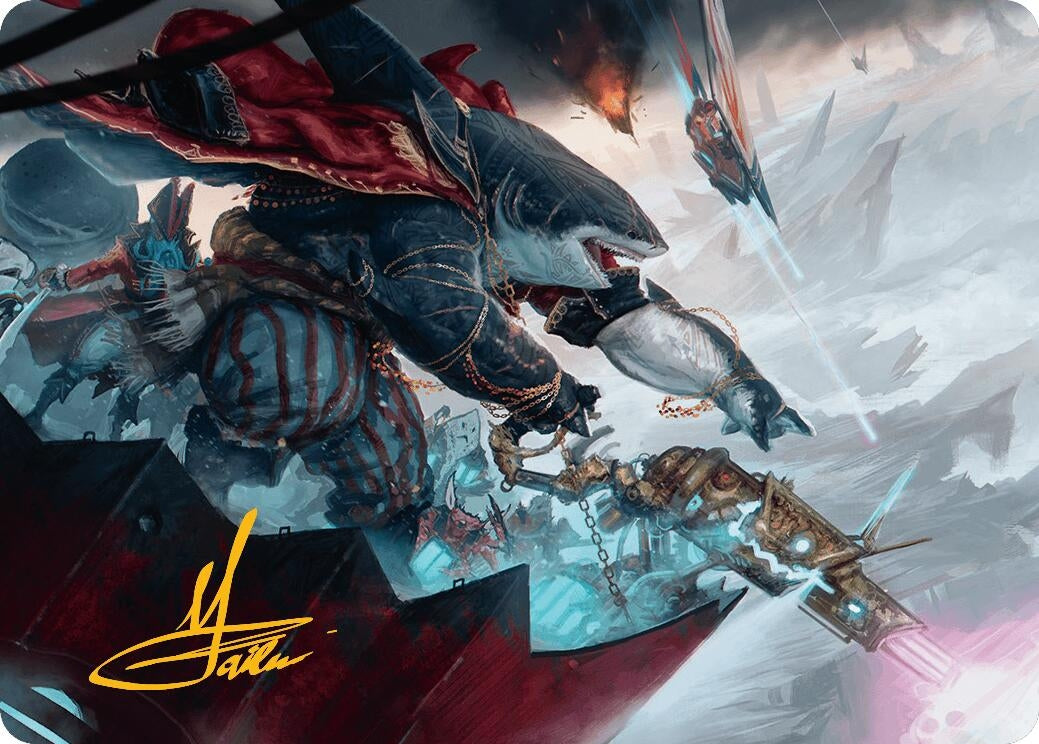 Image for Captain Howler, Sea Scourge Art Card (16/54) (Gold-Stamped Signature) (Art Series: Aetherdrift) (16) - Magic: The Gathering