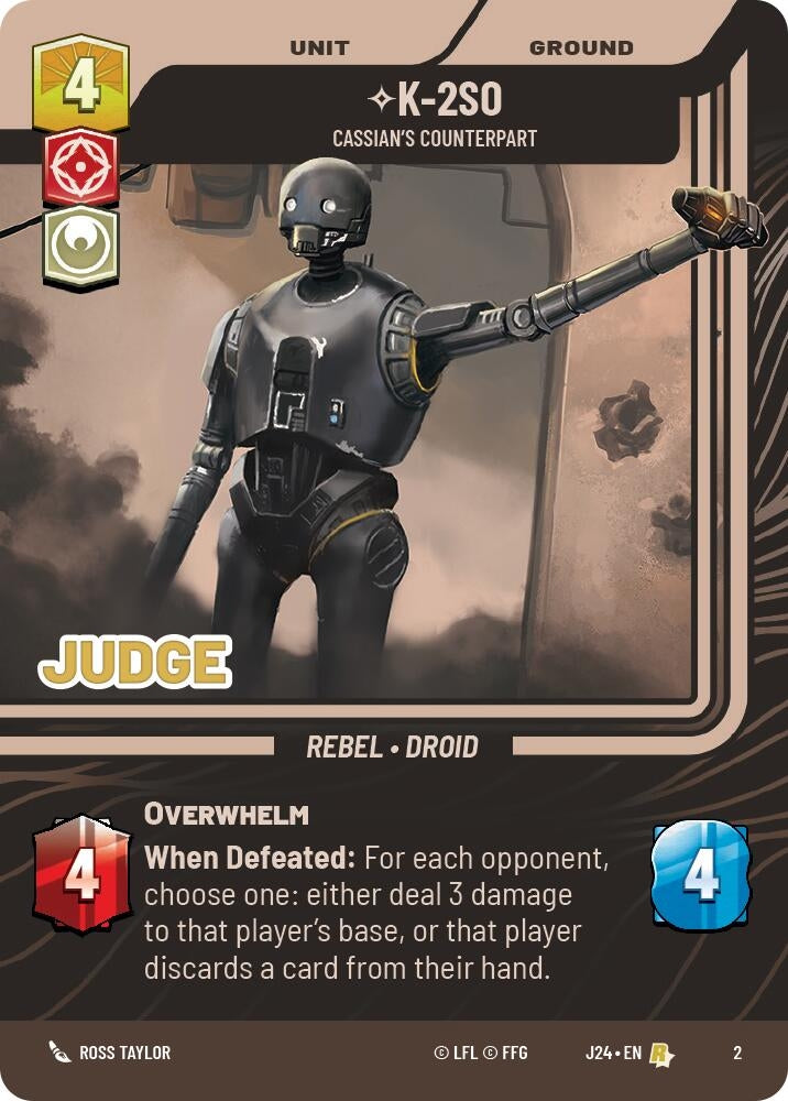 Image for K-2SO - Cassian's Counterpart (Judge Promos) (2) - Star Wars: Unlimited