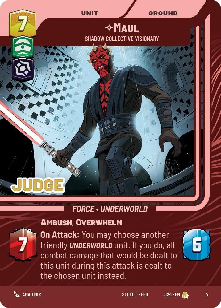 Image for Maul - Shadow Collective Visionary (Judge Promos) (4) - Star Wars: Unlimited