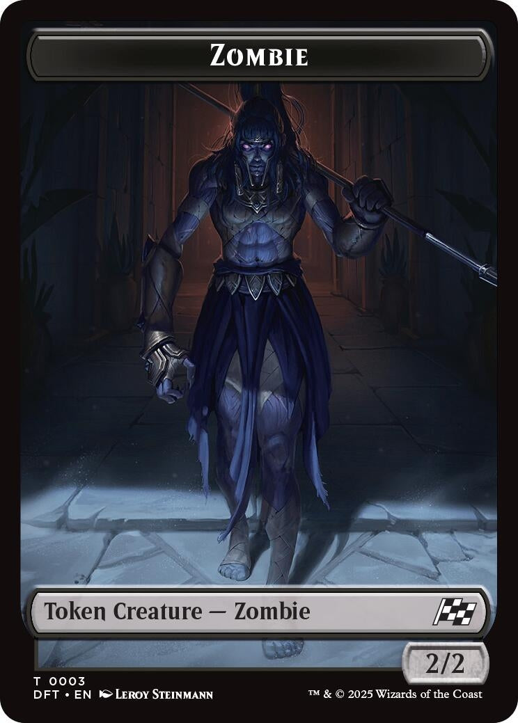 Image for Zombie (0003) // Pilot Double-Sided Token (Aetherdrift) (3 // 1) - Magic: The Gathering