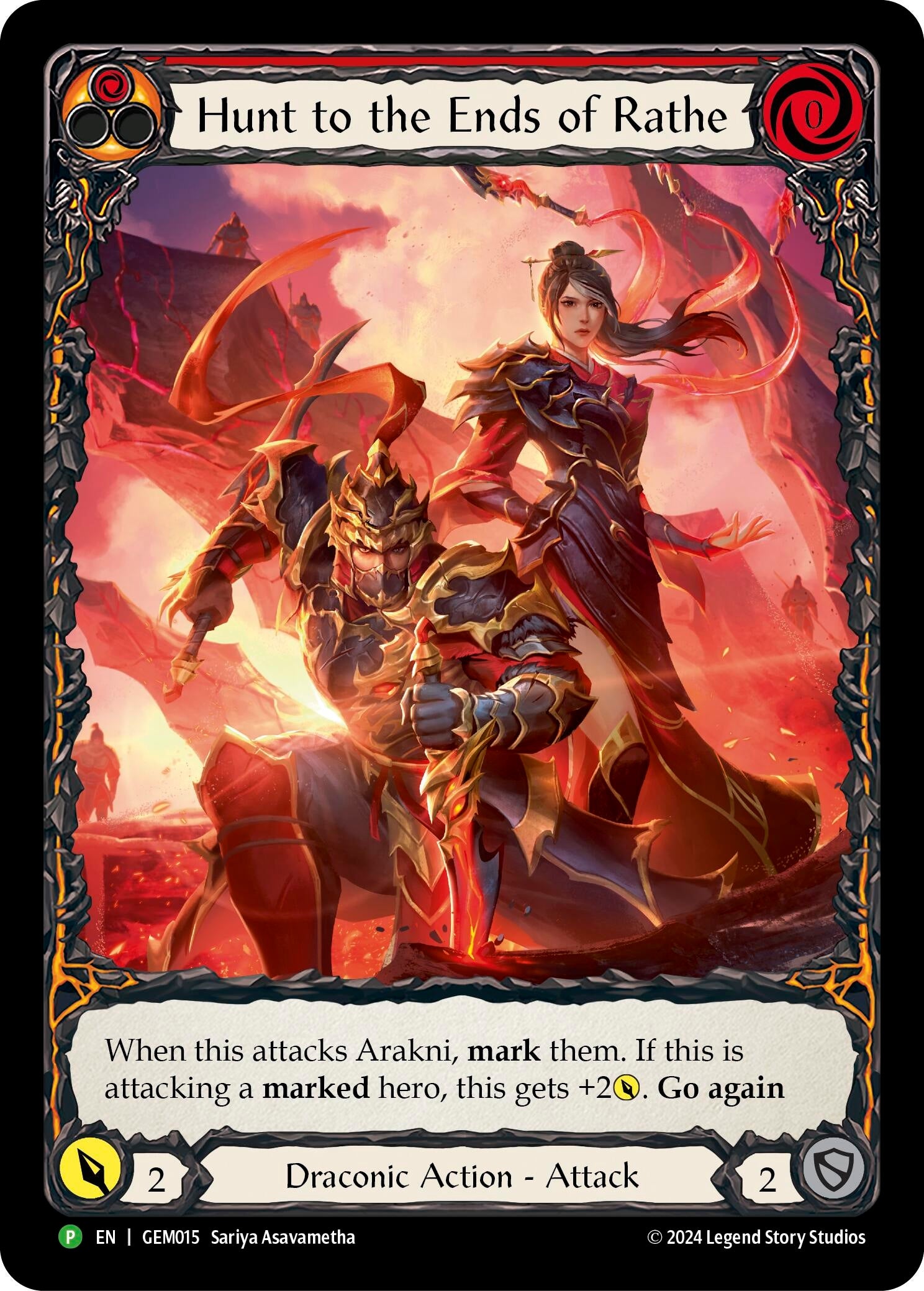 Image for Hunt to the Ends of Rathe (Red) (GEM Pack 1) (GEM015) - Flesh and Blood TCG
