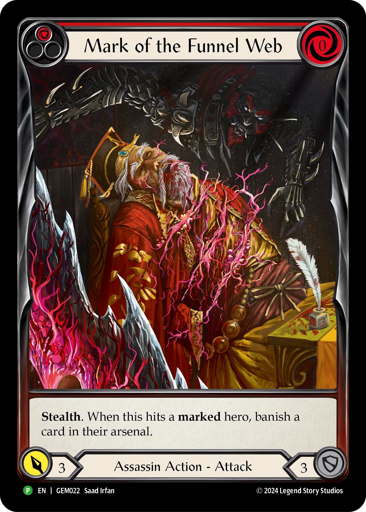 Image for Mark of the Funnel Web (Red) (GEM Pack 1) (GEM022) - Flesh and Blood TCG