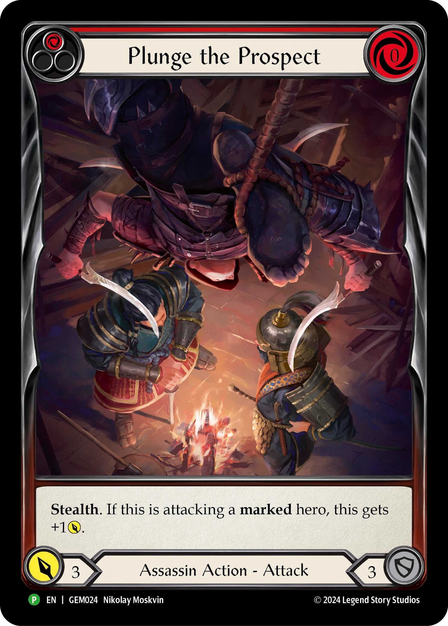 Image for Plunge the Prospect (Red) (GEM Pack 1) (GEM024) - Flesh and Blood TCG