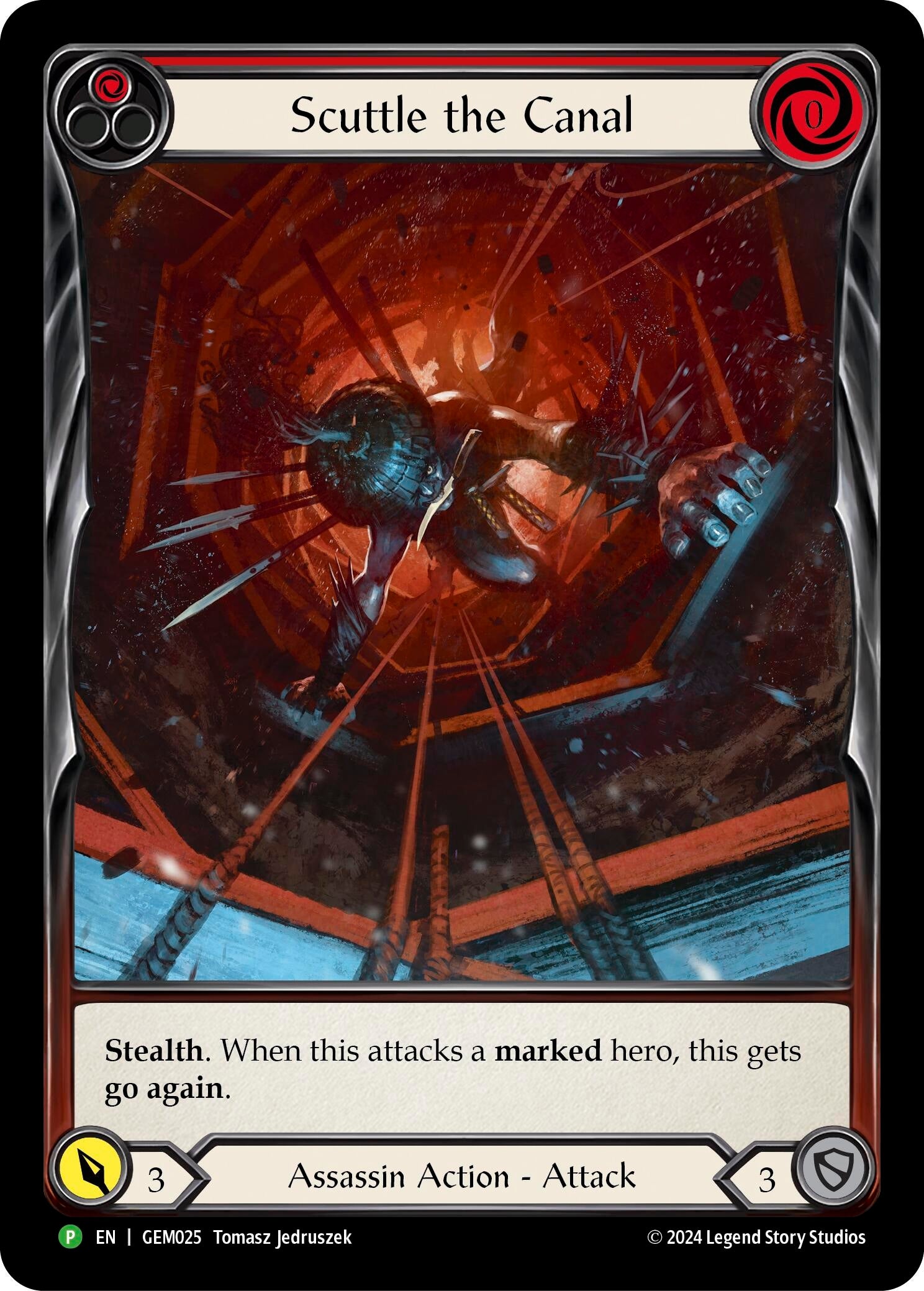 Image for Scuttle the Canal (Red) (GEM Pack 1) (GEM025) - Flesh and Blood TCG