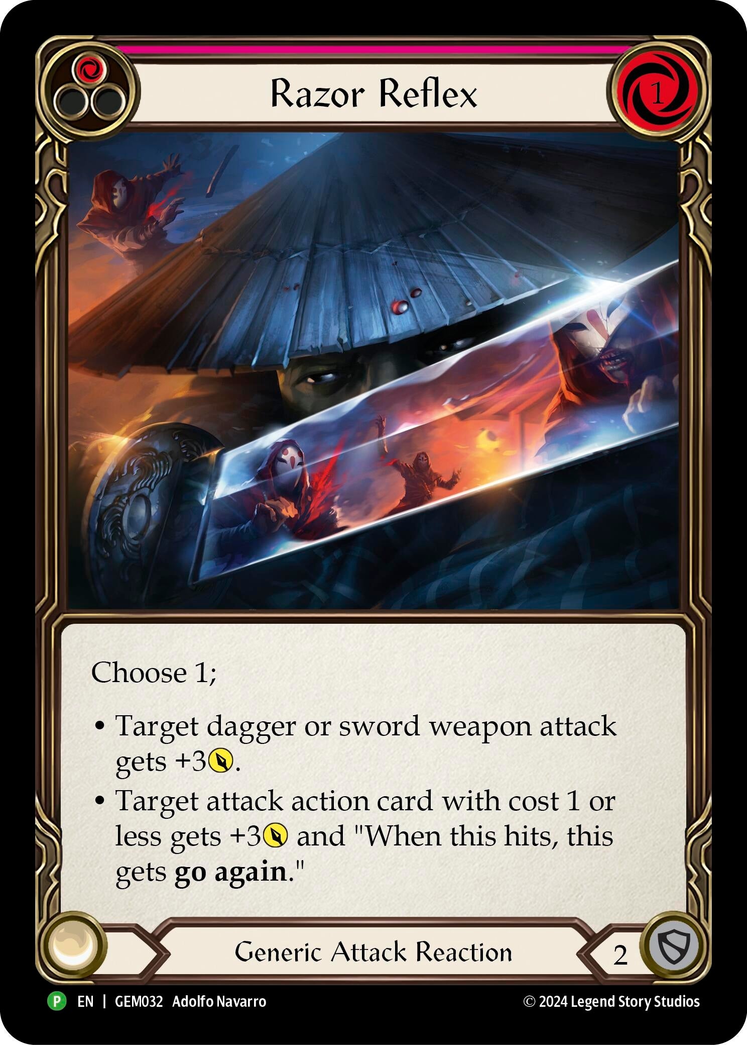 Image for Razor Reflex (Red) (GEM Pack 1) (GEM032) - Flesh and Blood TCG