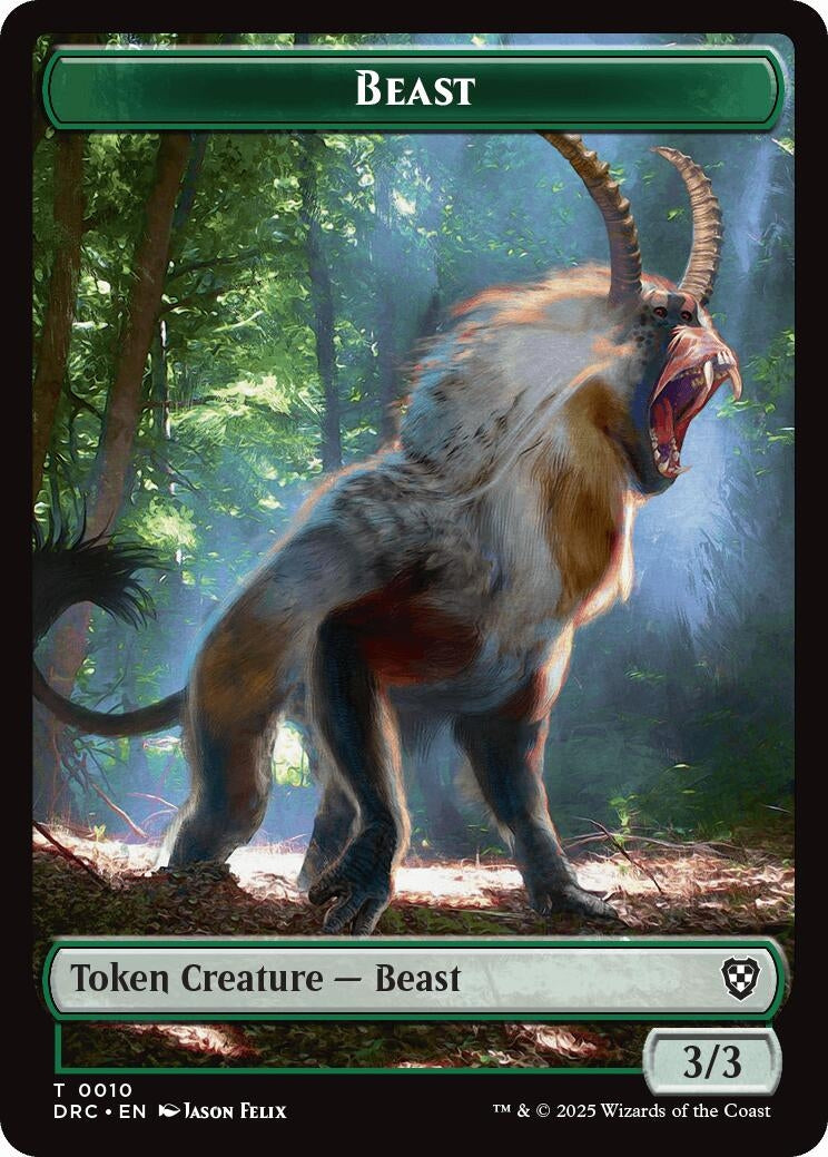 Image for Beast (0010) // Servo Double-Sided Token (Commander: Aetherdrift) (10 // 8) - Magic: The Gathering