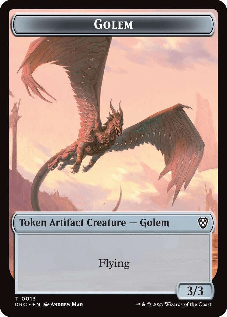 Image for Golem (0013) // Nalaar Aetherjet Double-Sided Token (Commander: Aetherdrift) (13 // 16) - Magic: The Gathering