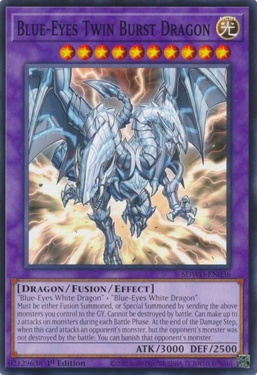 Image for Blue-Eyes Twin Burst Dragon (Structure Deck: Blue-Eyes White Destiny) (SDWD-EN036) - YuGiOh