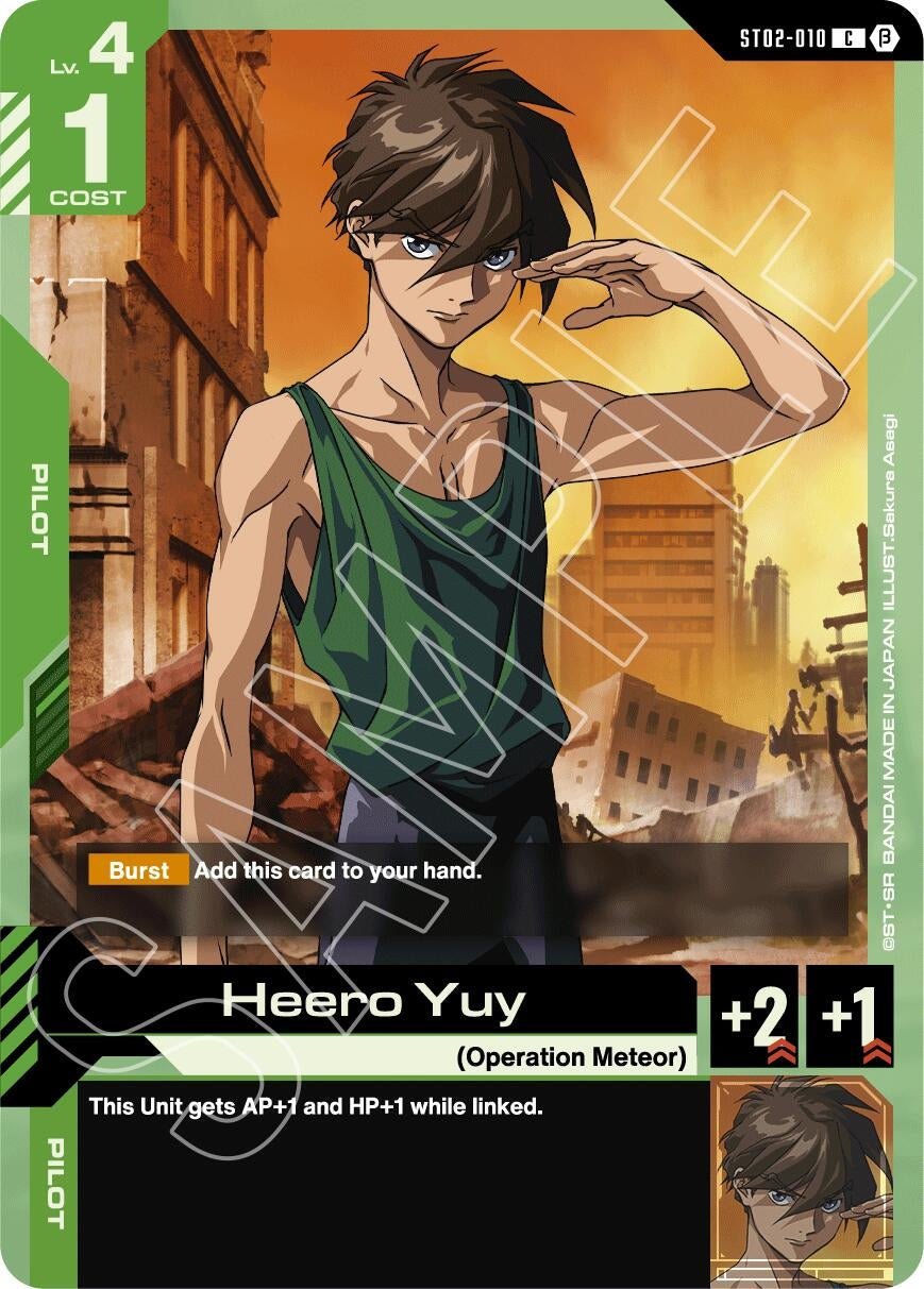 Image for Heero Yuy (Edition Beta) (ST02-010) - Gundam Card Game
