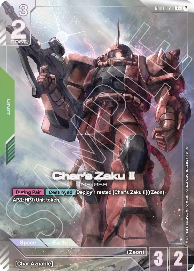 Image for Char's Zaku II (R+) (Edition Beta) (GD01-026) - Gundam Card Game