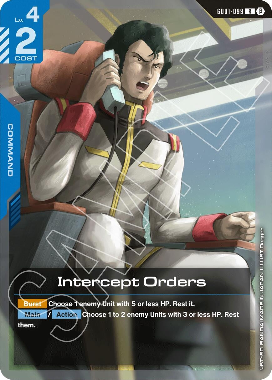 Image for Intercept Orders (Edition Beta) (GD01-099) - Gundam Card Game