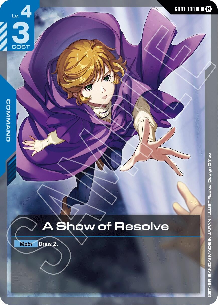 Image for A Show of Resolve (Edition Beta) (GD01-100) - Gundam Card Game