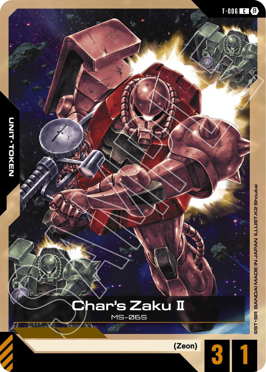 Image for Char's Zaku II (Token) (Edition Beta) (T-006) - Gundam Card Game