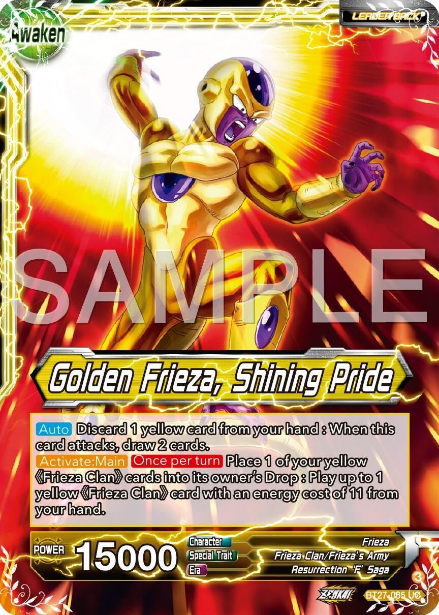 Image for Frieza // Golden Frieza, Shining Pride (History of Z) (BT27-065) - Dragon Ball Super: Masters