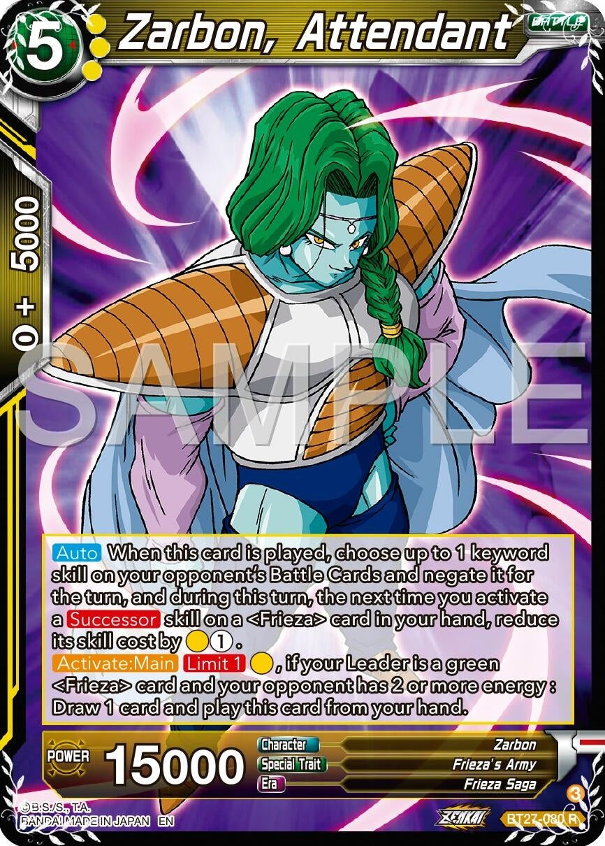 Image for Zarbon, Attendant (History of Z) (BT27-080) - Dragon Ball Super: Masters