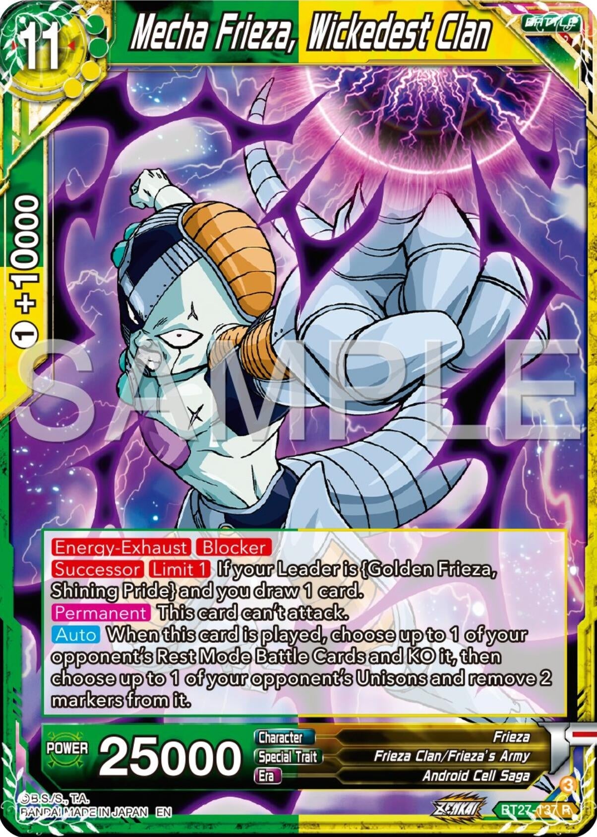 Image for Mecha Frieza, Wickedest Clan (History of Z) (BT27-137) - Dragon Ball Super: Masters