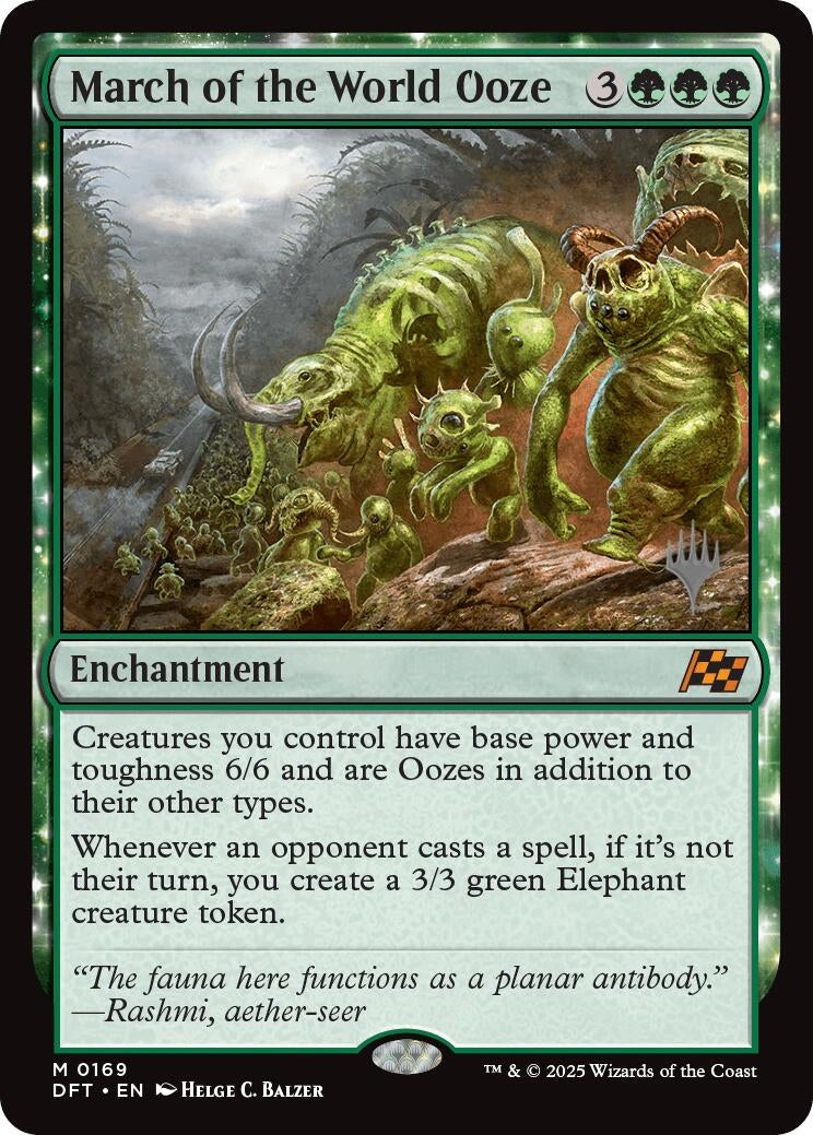 Image for March of the World Ooze (Promo Pack: Aetherdrift) (169) - Magic: The Gathering