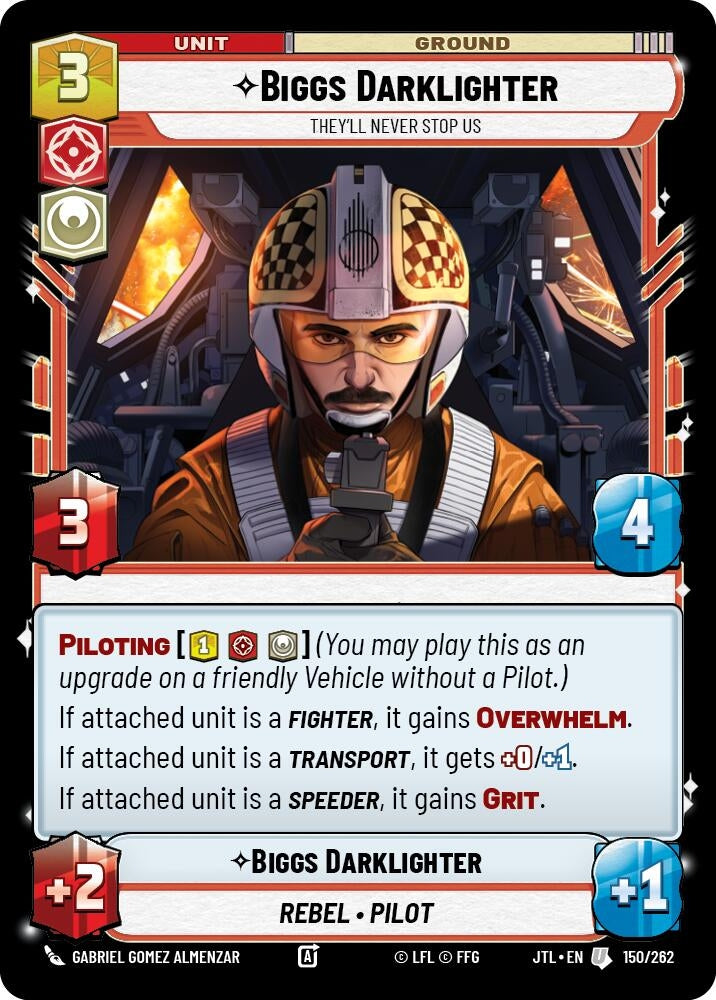 Image for Biggs Darklighter - They'll Never Stop Us (Jump to Lightspeed) (150/262) - Star Wars: Unlimited