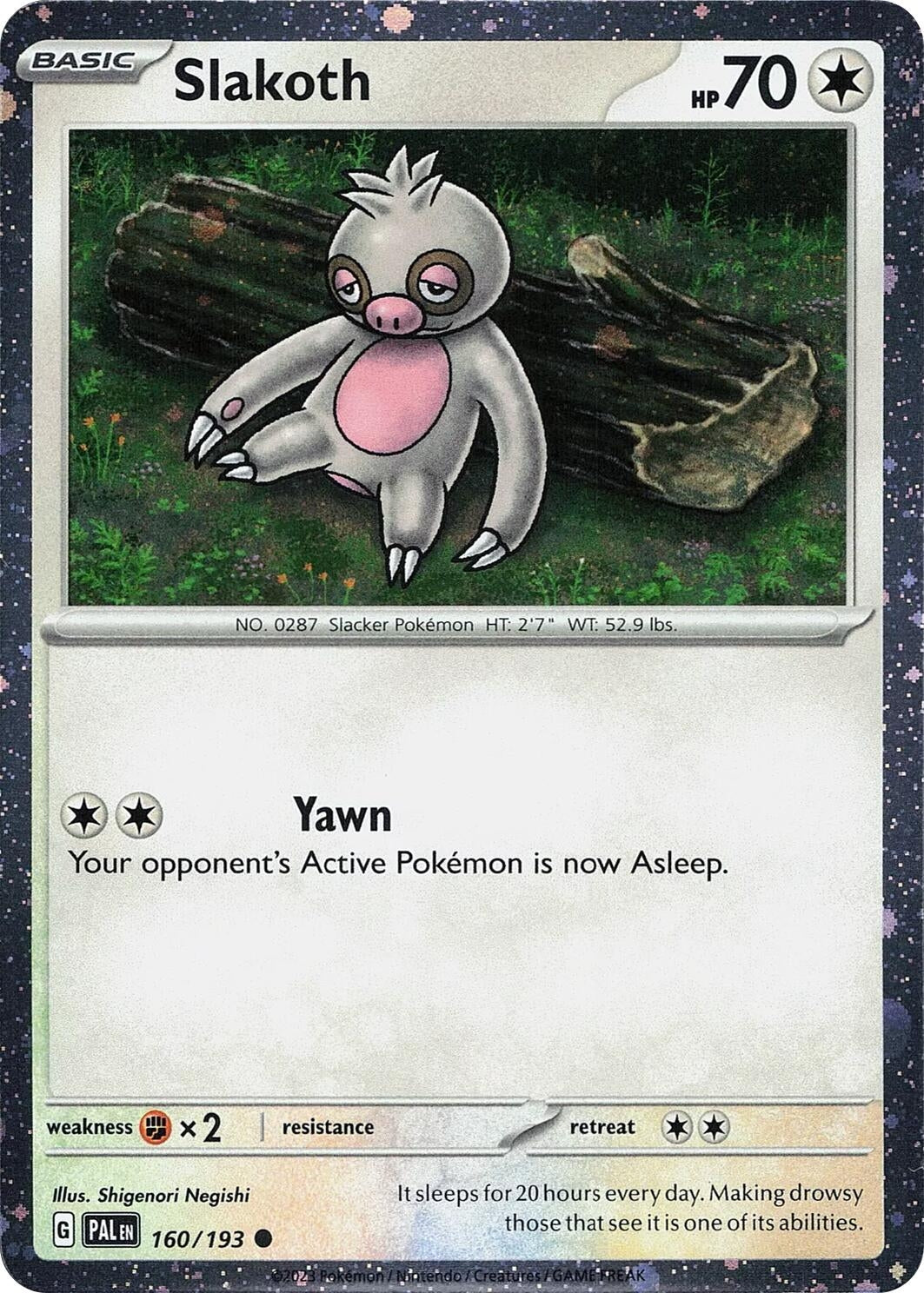 Image for Slakoth (Cosmos Holo) (Miscellaneous Cards & Products) (160/193) - Pokemon