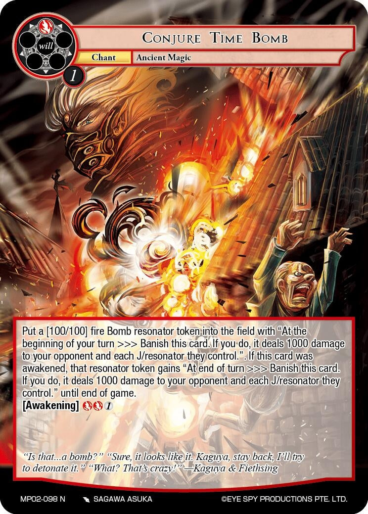 Image for Conjure Time Bomb (Masterpiece Collection 02 "Fates Reunited!") (MP02-098 MR) - Force of Will
