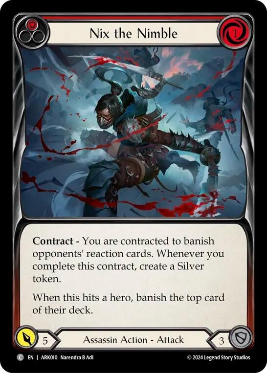 Image for Nix the Nimble (Red) (Blitz Deck: The Hunted - Arakni) (ARK010) - Flesh and Blood TCG