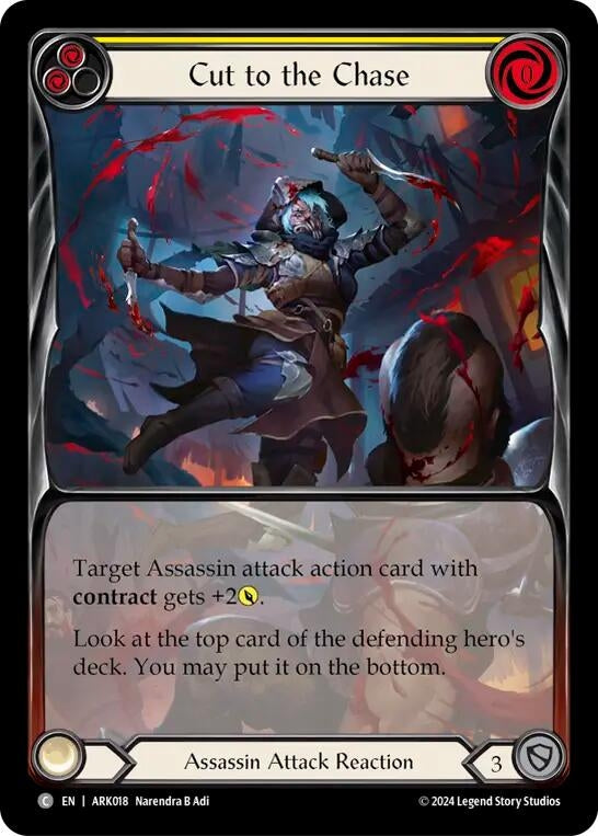 Image for Cut to the Chase (Yellow) (Extended Art) (Blitz Deck: The Hunted - Arakni) (ARK018) - Flesh and Blood TCG