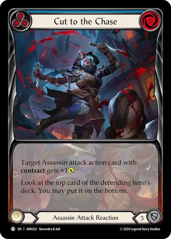 Image for Cut to the Chase (Blue) (Extended Art) (Blitz Deck: The Hunted - Arakni) (ARK022) - Flesh and Blood TCG