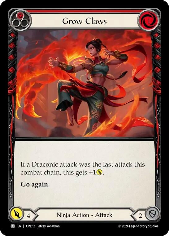 Image for Grow Claws (Red) (Blitz Deck: The Hunted - Cindra) (CIN013) - Flesh and Blood TCG
