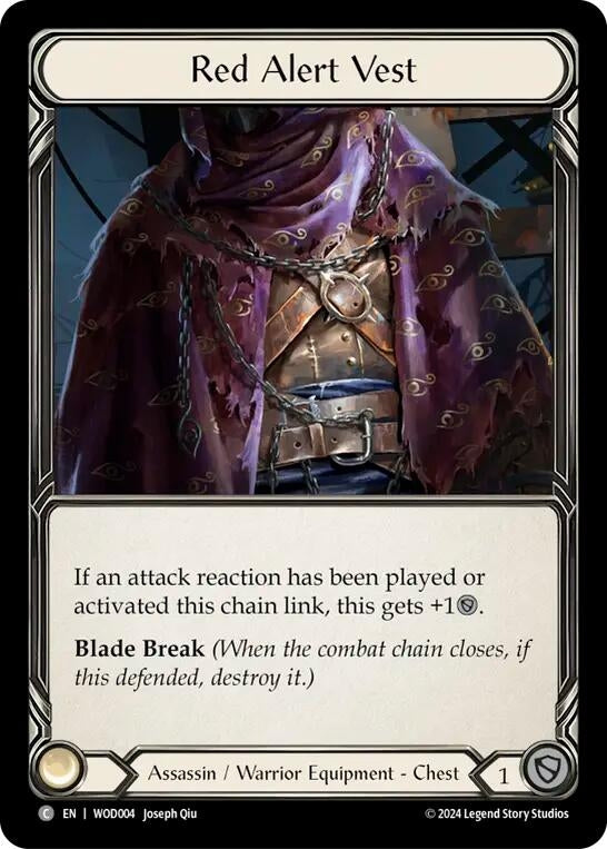 Image for Red Alert Vest (Blitz Deck: The Hunted - Arakni, Web of Deceit) (WOD004) - Flesh and Blood TCG