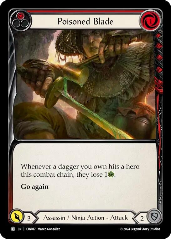 Image for Poisoned Blade (Red) (Blitz Deck: The Hunted - Cindra) (CIN017) - Flesh and Blood TCG