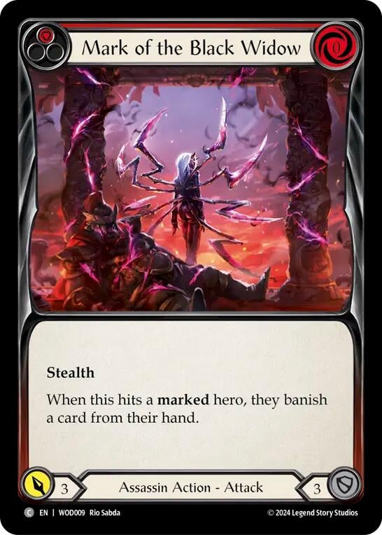 Image for Mark of the Black Widow (Red) (Blitz Deck: The Hunted - Arakni, Web of Deceit) (WOD009) - Flesh and Blood TCG