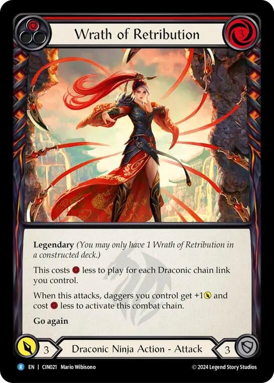 Image for Wrath of Retribution (Red) (Blitz Deck: The Hunted - Cindra) (CIN021) - Flesh and Blood TCG