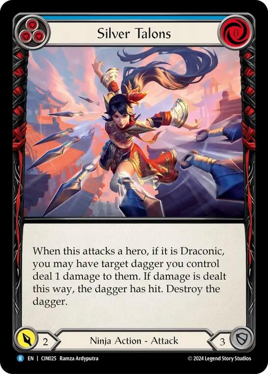 Image for Silver Talons (Blue) (Blitz Deck: The Hunted - Cindra) (CIN025) - Flesh and Blood TCG