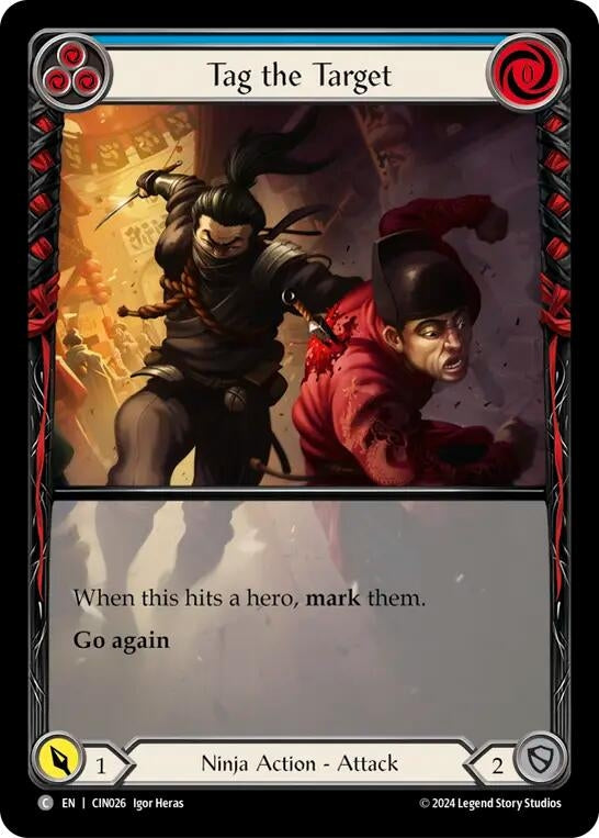 Image for Tag the Target (Blue) (Extended Art) (Blitz Deck: The Hunted - Cindra) (CIN026) - Flesh and Blood TCG