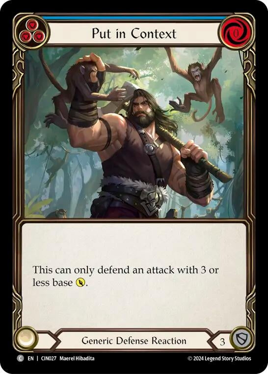 Image for Put in Context (Blue) (Blitz Deck: The Hunted - Cindra) (CIN027) - Flesh and Blood TCG