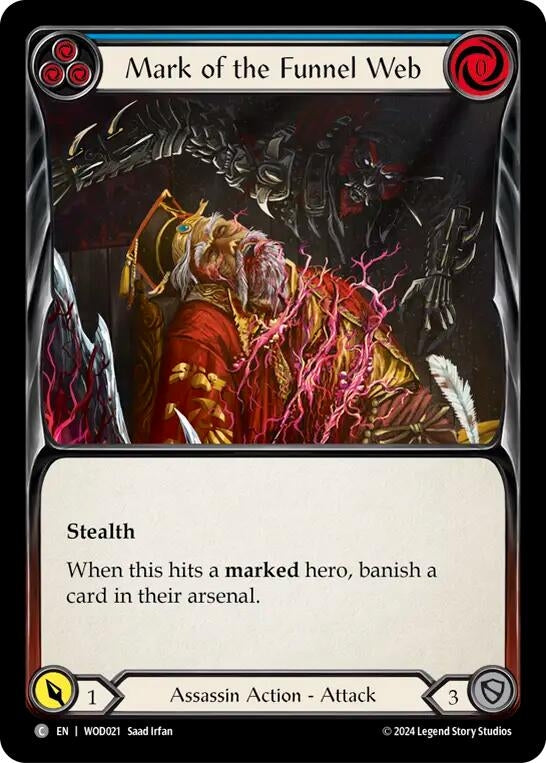 Image for Mark of the Funnel Web (Blue) (Blitz Deck: The Hunted - Arakni, Web of Deceit) (WOD021) - Flesh and Blood TCG