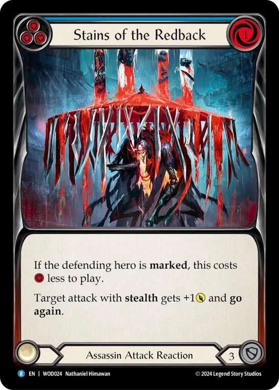 Image for Stains of the Redback (Blue) (Blitz Deck: The Hunted - Arakni, Web of Deceit) (WOD024) - Flesh and Blood TCG