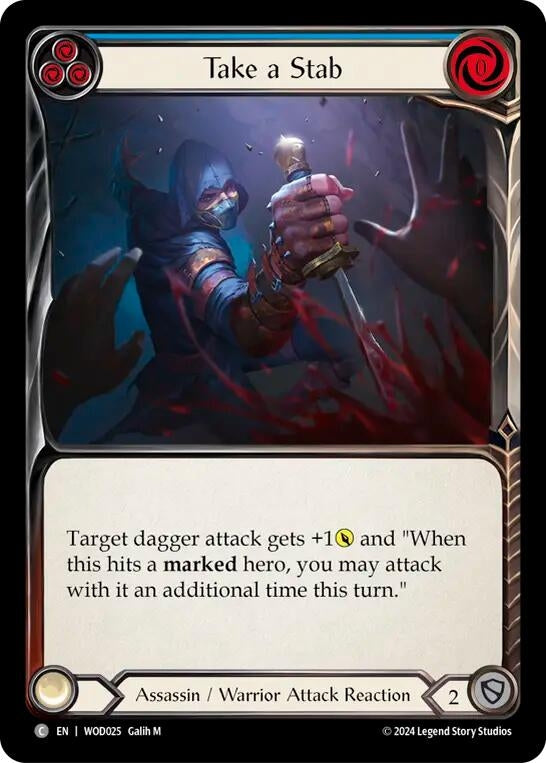 Image for Take a Stab (Blue) (Blitz Deck: The Hunted - Arakni, Web of Deceit) (WOD025) - Flesh and Blood TCG