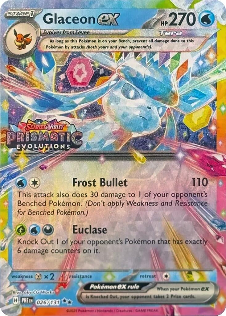 Image for Glaceon ex - 026/131 (Prismatic Evolutions Stamp) (Miscellaneous Cards & Products) (026/131) - Pokemon