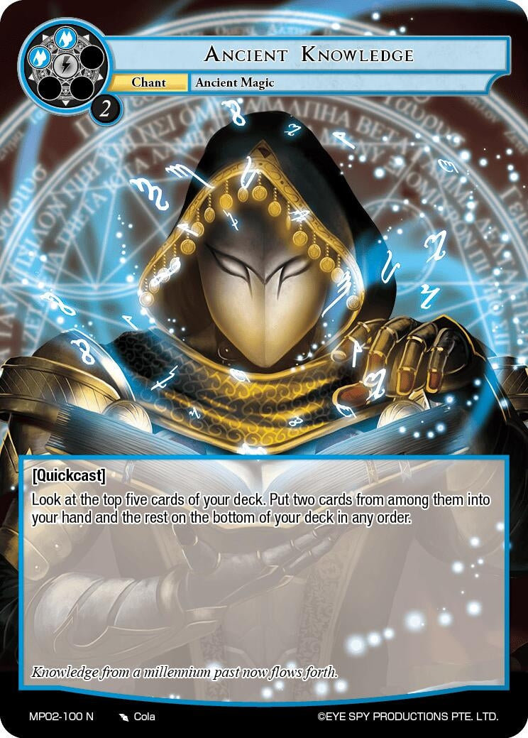 Image for Ancient Knowledge (Masterpiece Collection 02 "Fates Reunited!") (MP02-100 N) - Force of Will