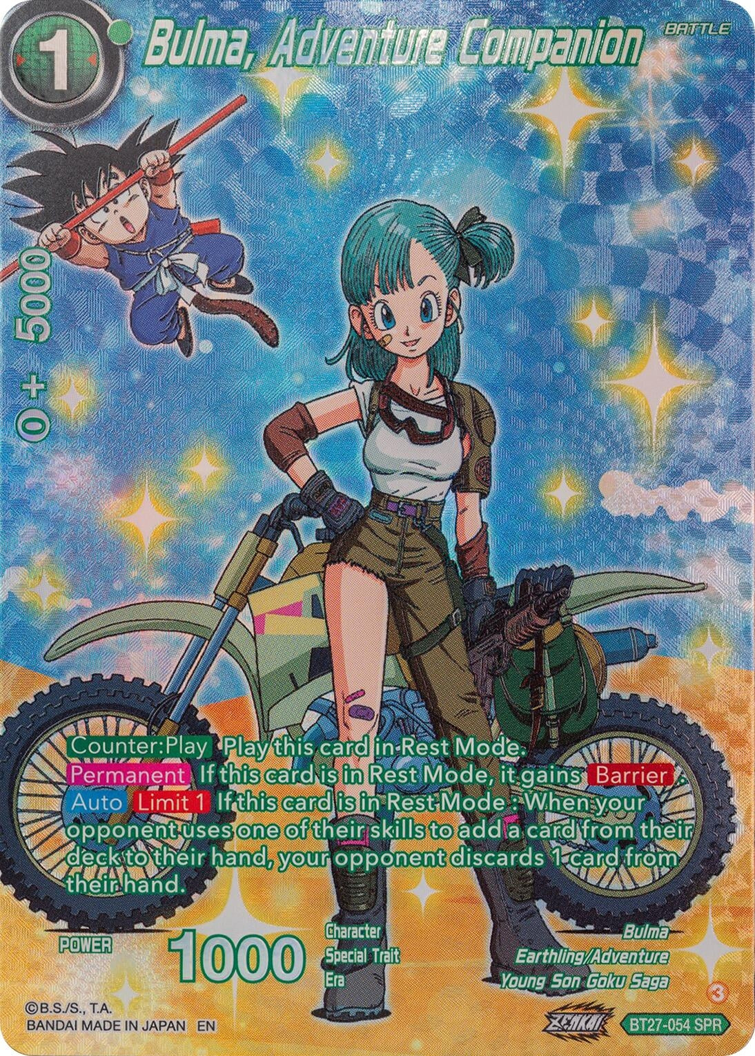 Image for Bulma, Adventure Companion (SPR) (History of Z) (BT27-054) - Dragon Ball Super: Masters