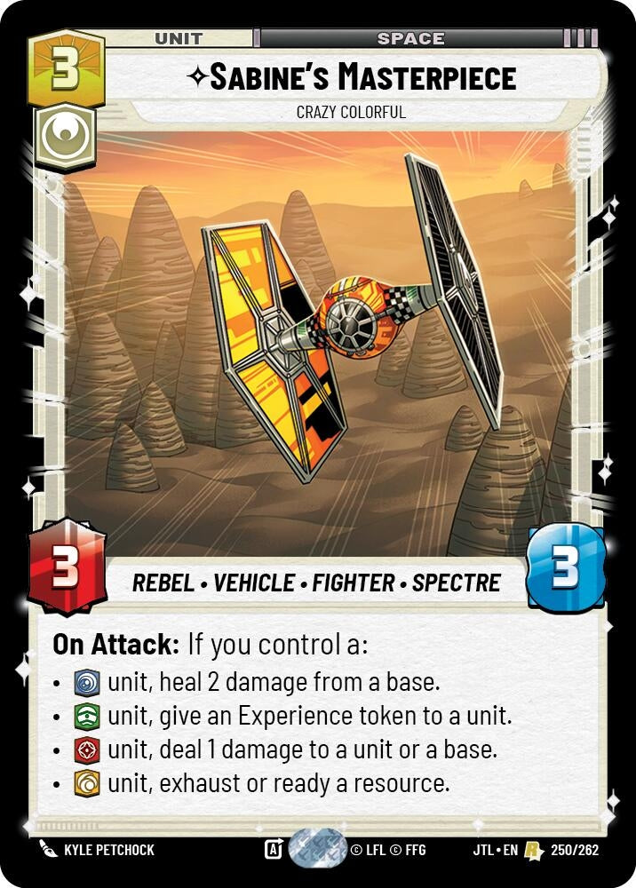 Image for Sabine's Masterpiece - Crazy Colorful (Jump to Lightspeed) (250/262) - Star Wars: Unlimited