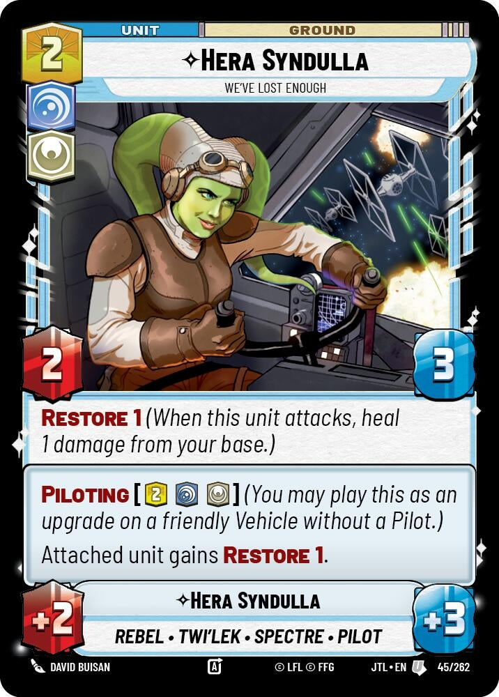 Image for Hera Syndulla - We've Lost Enough (Jump to Lightspeed) (045/262) - Star Wars: Unlimited