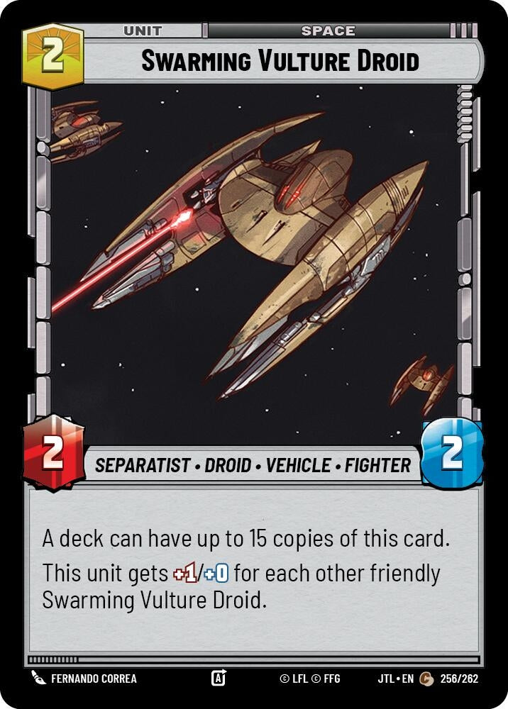 Image for Swarming Vulture Droid (Jump to Lightspeed) (256/262) - Star Wars: Unlimited