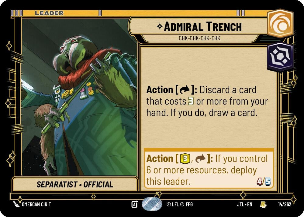 Image for Admiral Trench - Chk-chk-chk-chk (Jump to Lightspeed) (014/262) - Star Wars: Unlimited