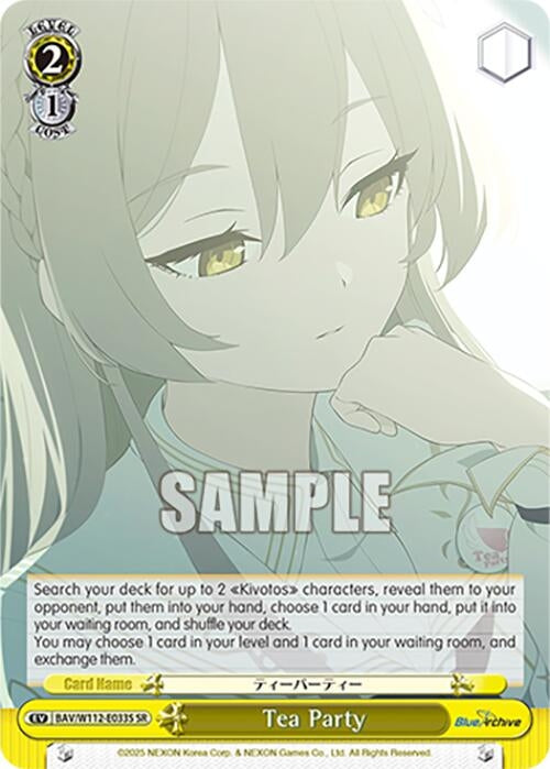Image for Tea Party (SR) (Blue Archive) (BAV/W112-E033S SR) - Weiss Schwarz