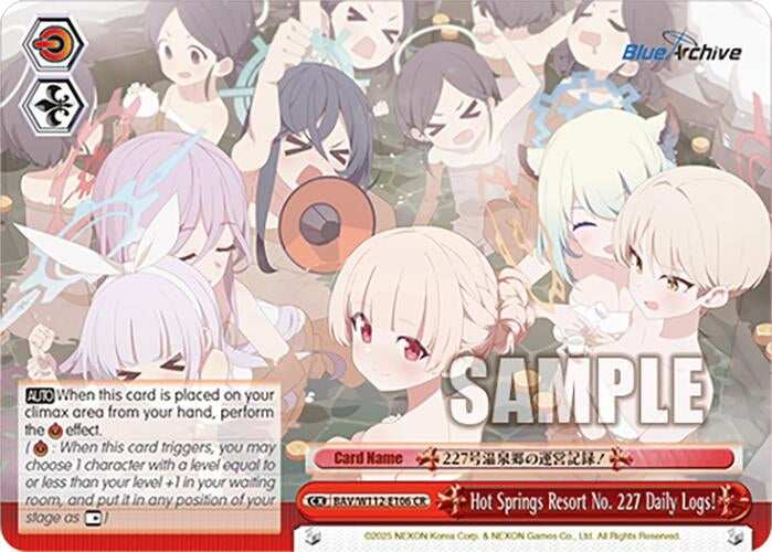 Image for Hot Springs Resort No. 227 Daily Logs! (Blue Archive) (BAV/W112-E106 CR) - Weiss Schwarz