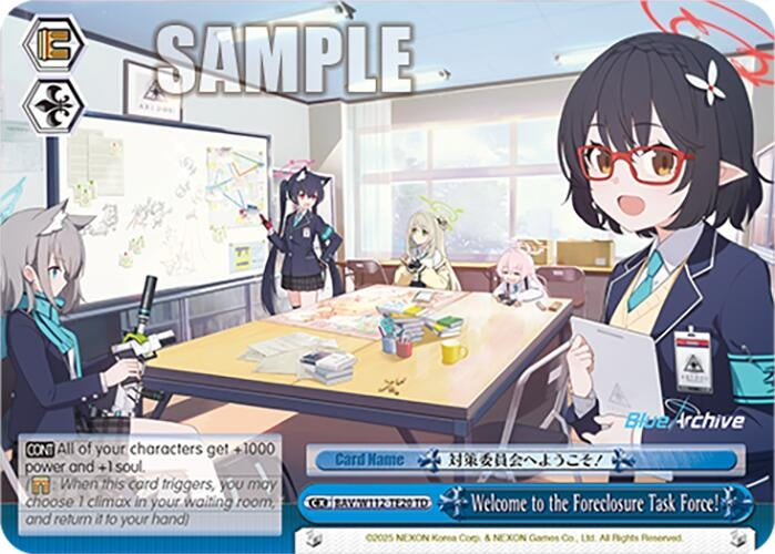 Image for Welcome to the Foreclosure Task Force! (Blue Archive) (BAV/W112-TE20 TD) - Weiss Schwarz