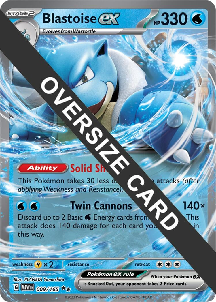 Image for Blastoise ex (Jumbo Cards) (009/165) - Pokemon